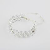 Kristal Kuvars 8mm Çift Sıra Makrome Doğal Taş Bileklik