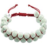 Yeşil Larimar 8mm Çift Sıra Makrome Doğal Taş Bileklik