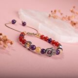 Serpantin 8mm Çift Sıra Makrome Doğal Taş Bileklik