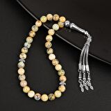 Opal Sarı Doğal Taş Tesbih 33lük - 8mm
