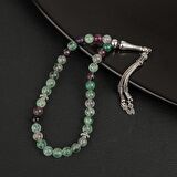 Yeşil Florit Doğal Taş Tesbih 33lük - 8mm