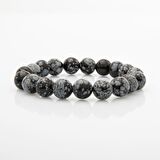 Karlı Obsidyen 10mm Doğal Taş Bileklik