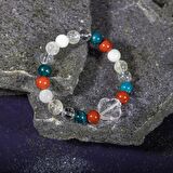 Akrep Burcu Bileklik Ay Taşı, Jasper, Kristal Kuvars, Mavi Apatit, Sitrin