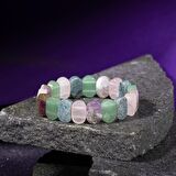 Oğlak Burcu Bileklik Ametist, Pembe Kuvars, Yeşil Aventurin, Yosunlu Akik