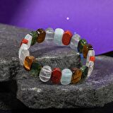 İkizler Burcu Bileklik Akuamarin, Kaplan Gözü, Kristal Kuvars, Labradorit, Obsidyen, Yeşim