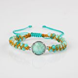 Amazonit Doğal Taş Makrome Bileklik