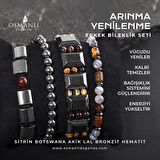 Arınma Yenilenme Doğal Taş Erkek Bileklik Seti