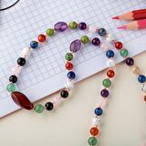 Kız Öğrenci 6mm Dogal Taş Düğümlü Kolye
