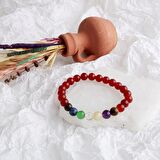 Akik Çakra Bileklik Ametist, Jasper, Kaplan Gözü, Akik, Kuvars, Lapis