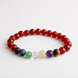 Akik Çakra Bileklik Ametist, Jasper, Kaplan Gözü, Akik, Kuvars, Lapis