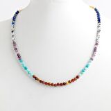 Çakra Kolye Amazonit, Ametist, Jasper, Karnelyan Akik, Lapis Lazuli
