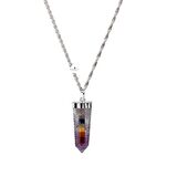 Ametist Çakra Gümüş Kolye Ametist, Jasper, Labradorit, Lapis Lazuli,