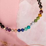 Çakra-Obsidyen-Jasper-Yeşim-Amazonit-Lapis-Güneş Taşı-Ametist Doğal Taş Bileklik