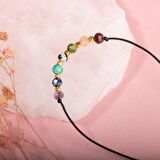 Çakra-Jasper-Yeşim-Amazonit-Lapis Lazuli-Güneş Taşı-Ametist-Ay Taşı Doğal Taş Bileklik