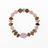 Ay Taşı-Pembe Kuvars-Güneş Taşı Doğal Taş Bileklik