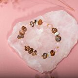 Ay Taşı-Pembe Kuvars-Güneş Taşı Doğal Taş Bileklik