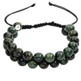 Yeşil Kanbaba Jasper 8mm Çift Sıra Makrome Doğal Taş Bileklik