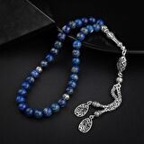 Lapis Lazuli Doğal Taş 8mm Gümüş Tesbih