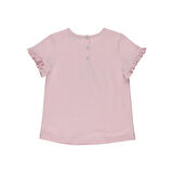 Panço Kız Çocuk Baskı Detaylı T-Shirt Pembe