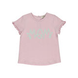 Panço Kız Çocuk Baskı Detaylı T-Shirt Pembe