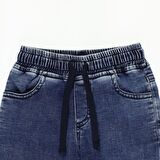 Panço Erkek Çocuk Yıkamalı Denim Şort Lacivert