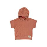 Panço Erkek Çocuk Havlu Dokulu Kapşonlu Sweatshirt Oranj