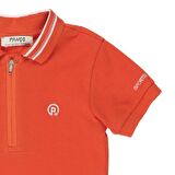 Panço Erkek Çocuk Triko Yakalı Pike T-shirt Sarı