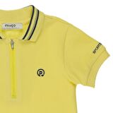 Panço Erkek Çocuk Triko Yakalı Pike T-shirt Sarı