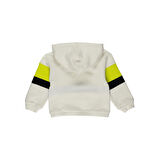 Panço Erkek Çocuk Blok Renkli Kapüşonlu Sweatshirt Ekru