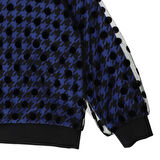 Panço Kız Çocuk Puantiyeli Tül Detaylı Kapüşonlu Sweatshirt Siyah
