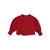 Panço Kız Çocuk Aksesuar Detaylı Sweatshirt Siyah