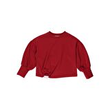 Panço Kız Çocuk Aksesuar Detaylı Sweatshirt Siyah