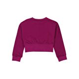 Panço Kız Çocuk Parlak Baskı Detaylı Sweatshirt Fuşya