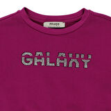 Panço Kız Çocuk Parlak Baskı Detaylı Sweatshirt Fuşya