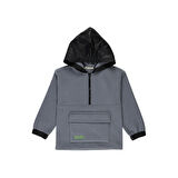 Panço Erkek Çocuk Kapüşonlu Sweatshirt Antrasit