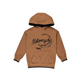 Panço Erkek Çocuk Kapüşonlu Sweatshirt Camel