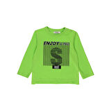 Panço Erkek Çocuk Baskılı T-Shirt Yeşil