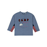 Panço Erkek Çocuk Baskılı T-Shirt Mavi
