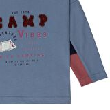 Panço Erkek Çocuk Baskılı T-Shirt Mavi