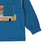Panço Erkek Çocuk Baskılı  T-Shirt Petrol