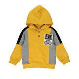 Panço Erkek Çocuk Renkli Sweatshirt Sarı