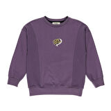 Panço Erkek Çocuk Baskılı Sweatshirt Mor
