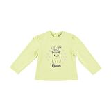 Panço Kız Çocuk Baskılı Uzun Kollu T-Shirt Yeşil
