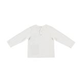 Panço Erkek Çocuk Ekose Cepli Uzun Kollu T-Shirt Ekru