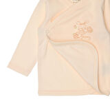 Panço Kız Çocuk Tavşan Baskılı 5'li Yenidoğan Set Pudra