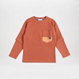Panço Erkek Çocuk Uzun Kollu T-Shirt Kiremit