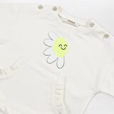 Panço Kız Çocuk  Baskı Detaylı Sweatshirt Ekru
