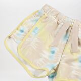 Panço Kız Çocuk Batik Desenli Şort Bej