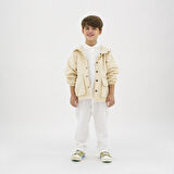 Erkek Çocuk Cepli Detaylı Yağmurluk Bej