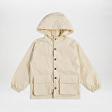 Erkek Çocuk Cepli Detaylı Yağmurluk Bej